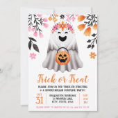 Trick or treat Halloween Kostuumfeest Schattigee G Kaart (Voorkant)