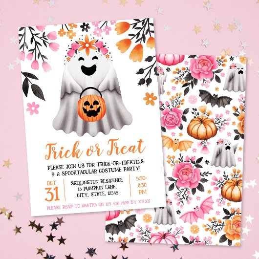 Trick or treat Halloween Kostuumfeest Schattigee G Kaart