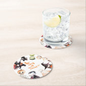 Trick or treat Halloween Kostuumfeest Verjaardag Ronde Kartonnen Onderzetter (Insitu)