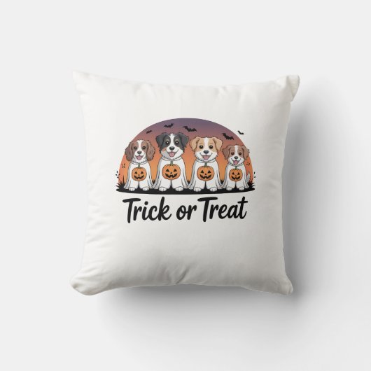 Trick or Treat Halloween Kussen (Voorkant)