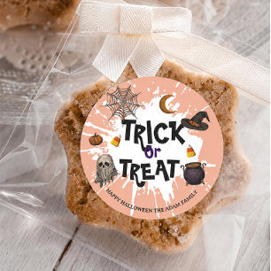 Trick or Treat Halloween label Treat Zak Sticker