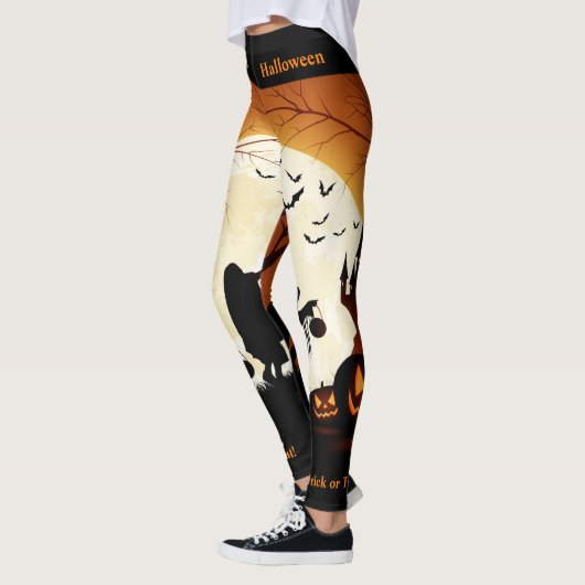 Trick or treat Halloween Leggings Pumpkin Pants (Links)