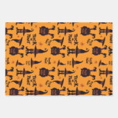 Trick or treat Halloween leuke symbolen Inpakpapier Vel (Voorkant 2)