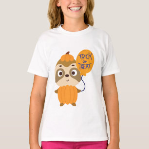Trick or treat Halloween Luiaard Pompoen Kinder Sh T-shirt