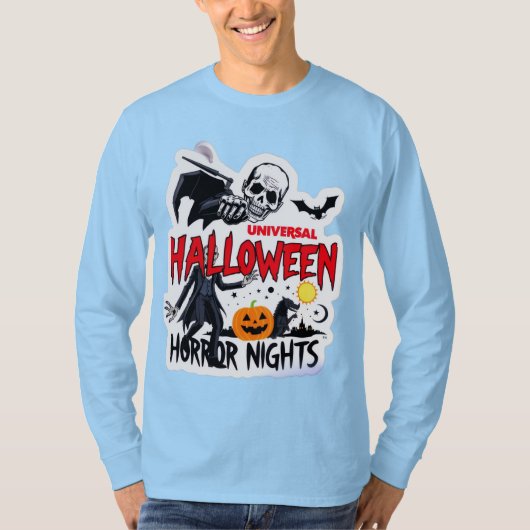 Trick or treat Halloween Mannen T-shirt met lange  (Voorkant)