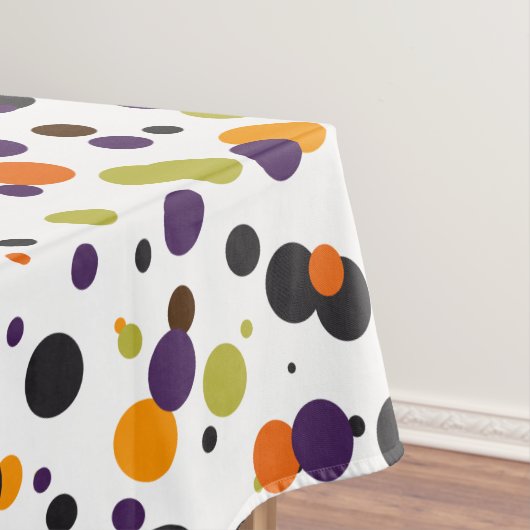 Trick or treat Halloween Modern Polka Dots Tafelkleed (Voorbeeld)