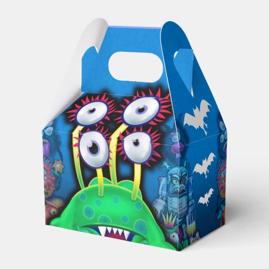 Trick or Treat Halloween Monster Favoriet Box Bogw Bedankdoosjes (Achterkant)