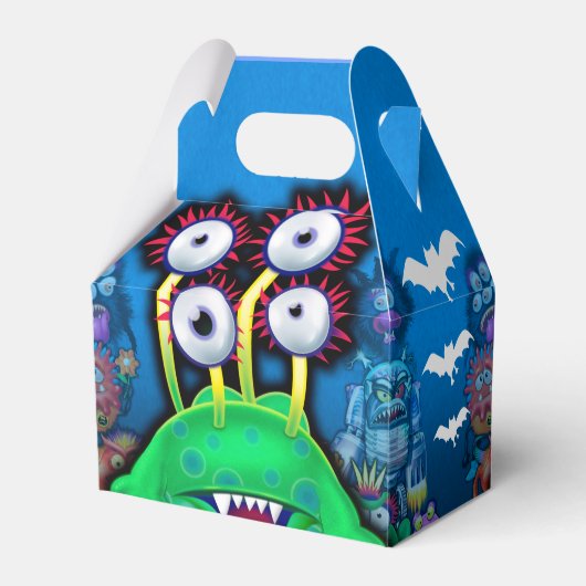 Trick or Treat Halloween Monster Favoriet Box Bogw Bedankdoosjes (Voorkant Zijde)