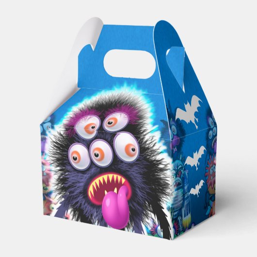 Trick or Treat Halloween Monster Favoriete Box Bedankdoosjes (Achterkant)