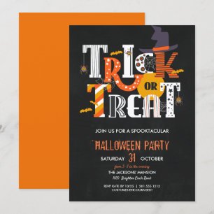 Trick or treat Halloween monster kostuum feest Kaart