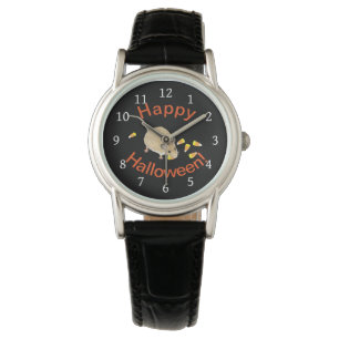 Trick or treat Halloween-muis met snoepkernen Horloge