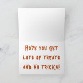 Trick or treat Halloween-muis met snoepkernen Kaart (Binnen)