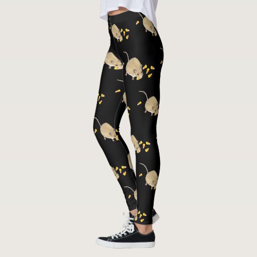 Trick or treat Halloween-muis met snoepkernen Leggings (Links)