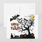 Trick or treat, Halloween nacht Briefkaart (Voorkant / Achterkant)