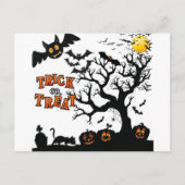 Trick or treat, Halloween nacht Briefkaart (Voorkant)