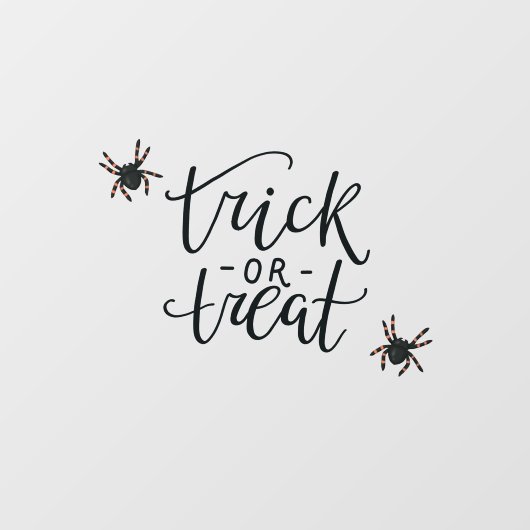 Trick or treat Halloween neem een of twee Raamsticker (Vel)