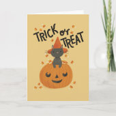 Trick or treat Halloween Note Kaart (Voorkant)