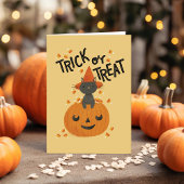 Trick or treat Halloween Note Kaart