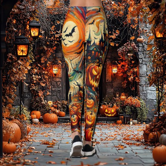 Trick or treat Halloween One of A Kind Leggings