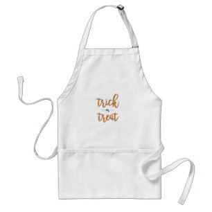 trick or treat halloween oranje zwart eenvoudig standaard schort