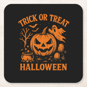 Trick or treat Halloween Paper Onderzetter