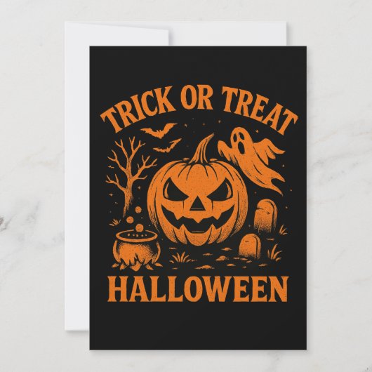 Trick or treat Halloween Paper Onderzetter Kaart (Voorkant)