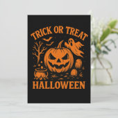 Trick or treat Halloween Paper Onderzetter Kaart (Staand voorkant)