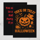 Trick or treat Halloween Paper Onderzetter Kaart (Voorkant / Achterkant)