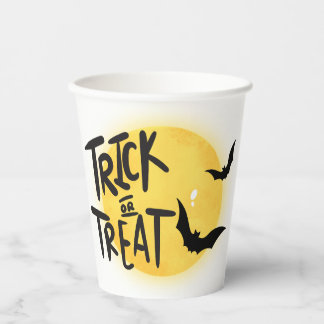 Trick or treat halloween papieren bekers