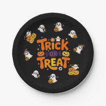 Trick or Treat Halloween Papieren Borden