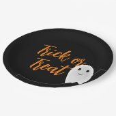 Trick or Treat Halloween Papieren Bordje (Gekanteld)