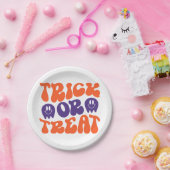 Trick or treat Halloween Papieren Bordje (Feest)