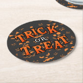 Trick or treat Halloween Papieren Onderzetters (Gebogen)