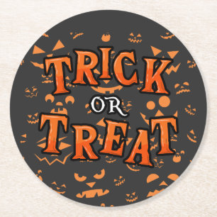 Trick or treat Halloween Papieren Onderzetters