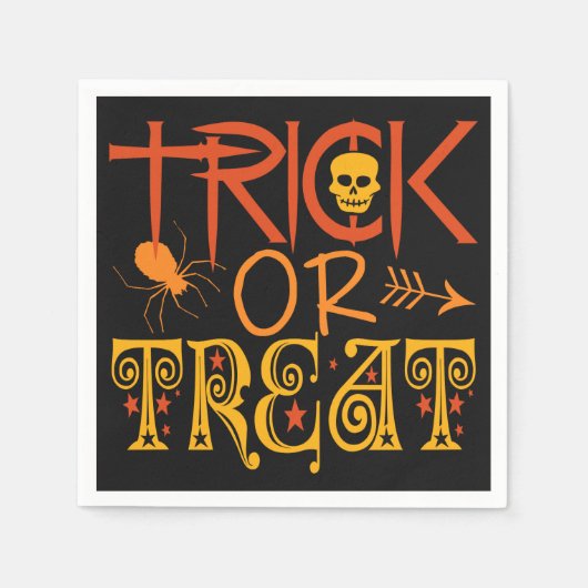 Trick or treat Halloween papieren servetten (Voorkant)