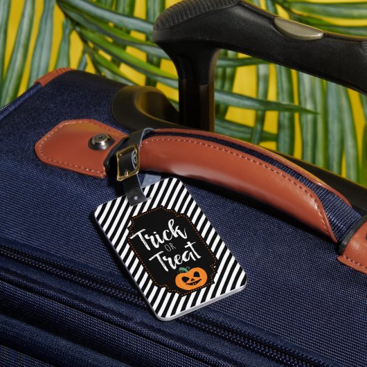 trick or treat Halloween partij gunst Bagagelabel (Voorkant Insitu 1)