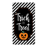 trick or treat Halloween partij gunst Etiket (Voorkant)