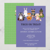 TRICK OR TREAT HALLOWEEN PARTIJ KAART (Voorkant / Achterkant)