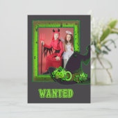 Trick or treat Halloween Party Aanpassen Kaart (Staand voorkant)