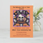 Trick or treat Halloween Party Aanpassen Kaart (Staand voorkant)