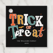 Trick or treat Halloween Party Bedankjes Labels (Voorkant)