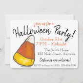 Trick or treat Halloween Party Candy Corn Kaart (Voorkant)