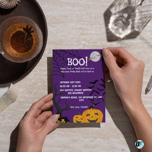 Trick or treat Halloween Party -E T Kaart