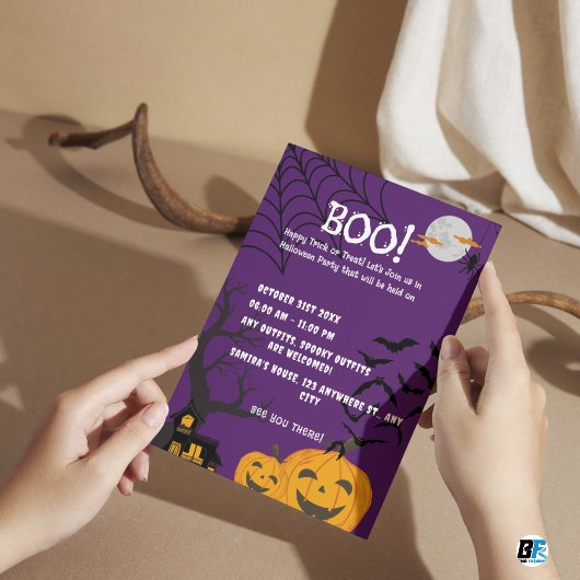 Trick or treat Halloween Party -E T Kaart