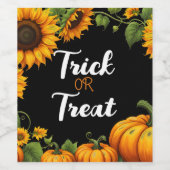 trick or treat Halloween Party Favor Wine Wijn Etiket (Enkel label)