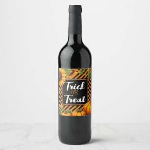 trick or treat Halloween Party Favor Wine Wijn Etiket