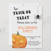 Trick or treat Halloween Party Halloween feest Kaart (Voorkant)