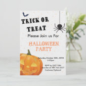 Trick or treat Halloween Party Halloween feest Kaart (Staand voorkant)