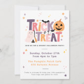 Trick or treat Halloween Party Invitation Kaart (Voorkant)