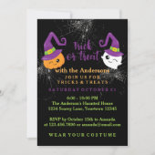 Trick or treat Halloween Party Invitation Kaart (Voorkant)